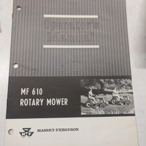 Massey Ferguson Mf Operators Owner Manual Mf 610 Rotary Mower 1969