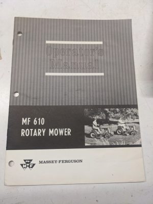 Massey Ferguson Mf Operators Owner Manual Mf 610 Rotary Mower 1969