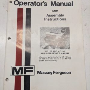 Massey Ferguson Operators Assembly Manual Mf 128 130 Baler 1976