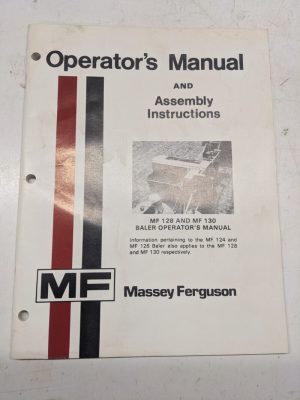 Massey Ferguson Operators Assembly Manual Mf 128 130 Baler 1976