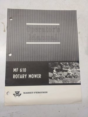Massey Ferguson Mf Operator'S Owner Manual Mf 610 Rotary Mower 1969