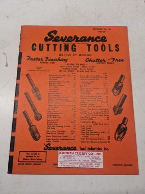 Severance Cutting Tools Catalog No 30 1967 1968 Production Mills