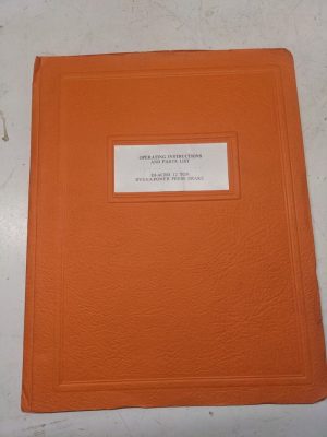 Di-Acro 12 Ton Press Brake Operating Instructions Parts List Book Manual 1972