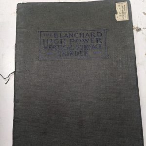 The Blanchard Grinder Vertical Surface Brochure Specifications Sales