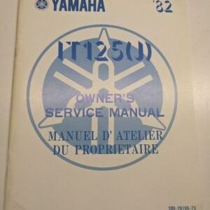 Original Yamaha Oem Owner Service Manual Shop Book 1982 It125(J) 3R9-28199-73