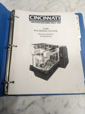 Cincinnati A2100 Machining Center Programming Workbook Manual 1997 Cnc Tool Shop