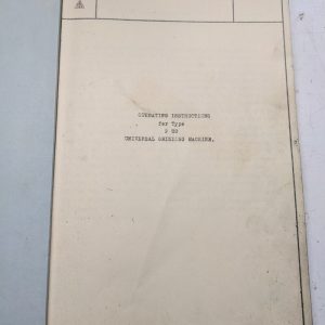 Tds Operating Instructions Type 2 Uc Universal Grinding Machine