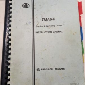 Precision Tsugami Instruction Operation Service Manual Turn Center Tma 6/8