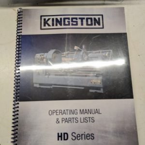 Kingston Machine Tool Operating Manual Parts List Book Hd Series Lathe