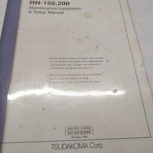 Tsudakoma Rn-150 200 Maintenance Part List Manual Nc Rotary Table Operation 1996