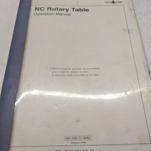 Tsudakoma Rn-150 200 Maintenance Part List Manual Nc Rotary Table Operation 1997