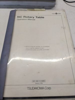 Tsudakoma Rn-150 200 Maintenance Part List Manual Nc Rotary Table Operation 1997