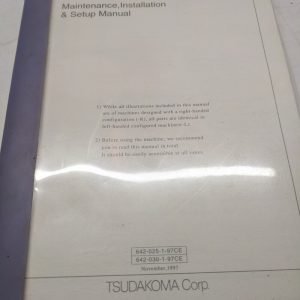 Tsudakoma Rn-250 300 Maintenance Part List Manual Nc Rotary Table Operation 1997