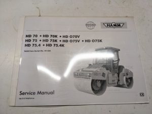 Hamm Service Maintenance Manual Hd O 70 75 75.4 K Articulated Tandem Roller 2001