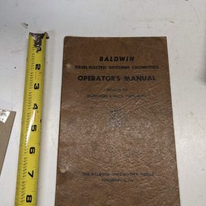 Baldwin Diesel Electric Switching Locomotive Operators Manual 750-1000 Hp 1950