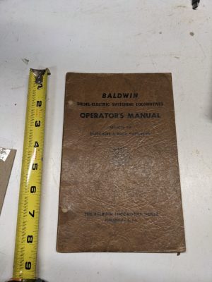 Baldwin Diesel Electric Switching Locomotive Operators Manual 750-1000 Hp 1950