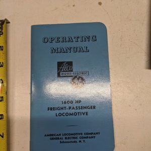 Alco Ge Passenger Locomotive 2250 Hp Operating Manual Diesel Electric 1952