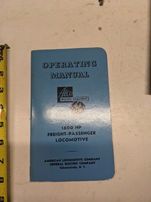 Alco Ge Passenger Locomotive 2250 Hp Operating Manual Diesel Electric 1952