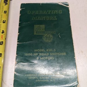 Alco Ge Switcher Locomotive 1600 Hp Operating Manual Diesel Electric 1953 Rsd-5