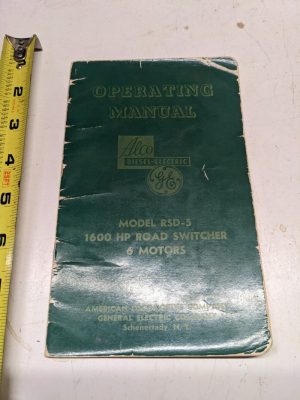 Alco Ge Switcher Locomotive 1600 Hp Operating Manual Diesel Electric 1953 Rsd-5