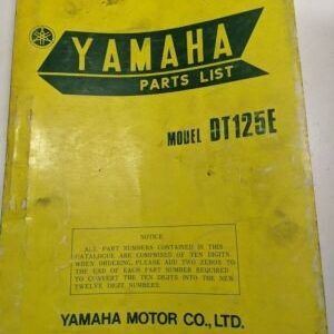 Original Yamaha Oem Parts List Book Model Dt125E 1977 2A6-28198-60 Manual