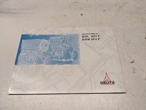 Deutz Operation Book Manual B/Fl Fm 1101/F 1999 Engine Service & Maintenance