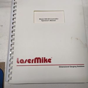 Lasermike Model 500-00 Controller & 162-100 Scanner Operators Manual