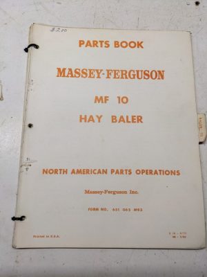 Mf Massey Ferguson Parts List Book Manual Catalog 10 Hay Baler 1965