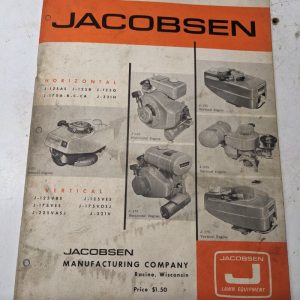 Jacobsen Horizontal Vertical Engine Overhaul Service Manual Parts List 1966