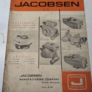 Jacobsen Horizontal Vertical Engine Overhaul Service Manual Parts Book 1966