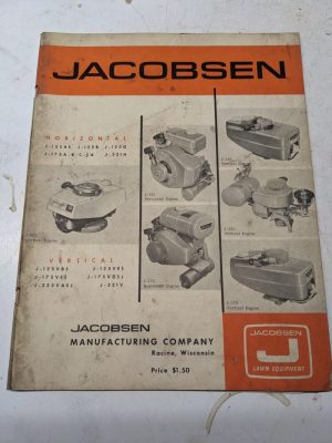 Jacobsen Horizontal Vertical Engine Overhaul Service Manual Parts Book 1966