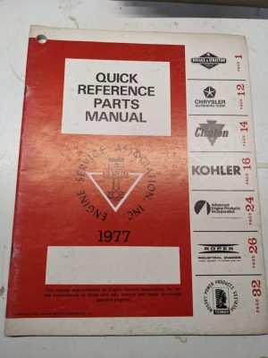 Esa Quick Reference Parts Manual 1977 Clinton Kohler Roper Engine Small