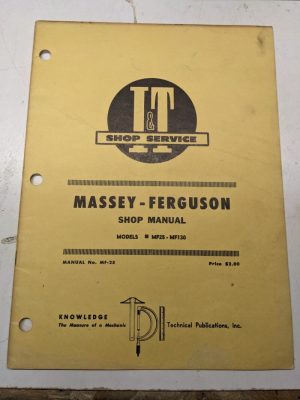 It Manual Shop Book Service Massey Ferguson Mf25-Mf130 Model