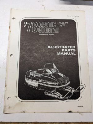 Arctic Cat Snowmobile Illustrated Parts Manual Book List 1978 Cheetah 5000 183