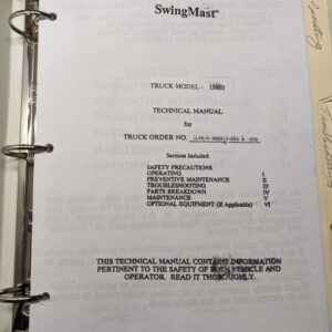 Swingmast 15020 Sl44/4 Service Repair Parts List Book Manual 1991 Shop Drexel