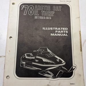 Arctic Cat Snowmobile Parts Manual Book List 1978 El Tigre 5000 6000 187 188