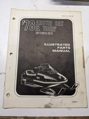 Arctic Cat Snowmobile Parts Manual Book List 1978 El Tigre 5000 6000 187 188