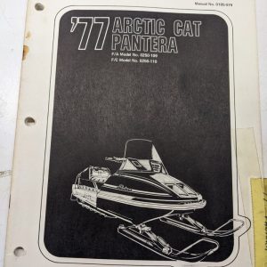 Arctic Cat Snowmobile Parts Manual Book List 1977 Pantera F/A F/C 109 110
