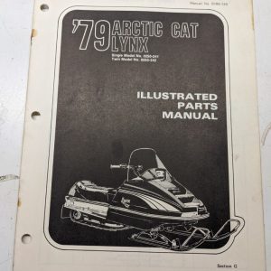 Arctic Cat Snowmobile Parts Manual List 1979 Lynx Single Twin 0250 241 242