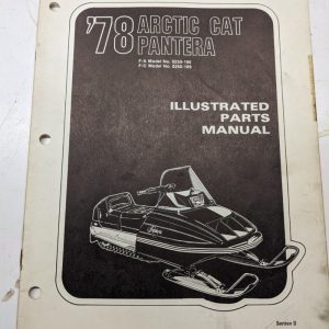 Arctic Cat Snowmobile Parts Manual Book List 1978 Pantera F/C F/A 189 190