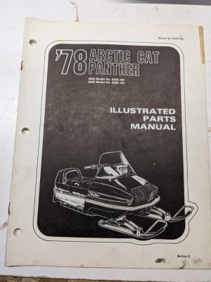 Arctic Cat Snowmobile Parts Manual Book List 1978 Panther 4000 5000 184 185