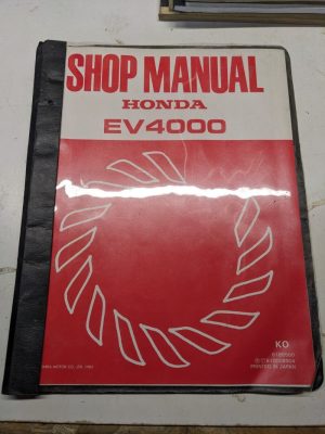 Honda Shop Manual Ev4000 1982 Service Operation Repair Overhaul Engine