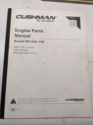 Cushman Engine Parts Manual Suzuki 660 K6A Yh6 2006 Truckster Haulster Ds175