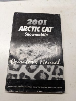 Arctic Cat Snowmobile Owners Manual 2001 All Models Operators Book