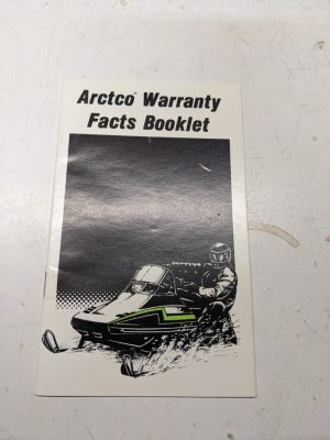 Arctic Cat Snowmobile Arctco Warranty Facts Booklet 1991