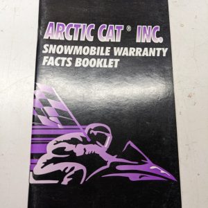 Arctic Cat Snowmobile Warranty Facts Booklet 1998
