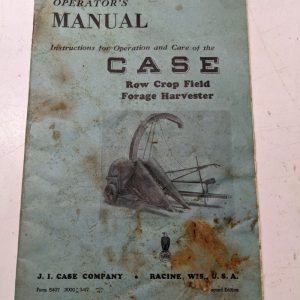Case Tractor Operators Manual Row Crop Field Forage Harvester 1947