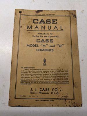 Case Tractor Operators Manual Model M O Combine 1941 Farm Implement