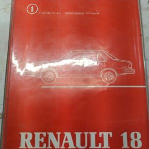 Renault R-18 M.R. 220 Workshop Repair Service Tech Manual 1980 Mechanical