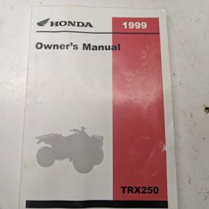 Honda 1999 Owners Manual Operation Trx250 Atv 4 Wheeler Fourtrax Recon